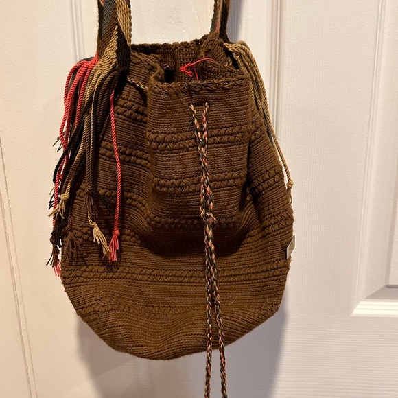 Wayuu bag - brown and light pink - Picture 3 of 13